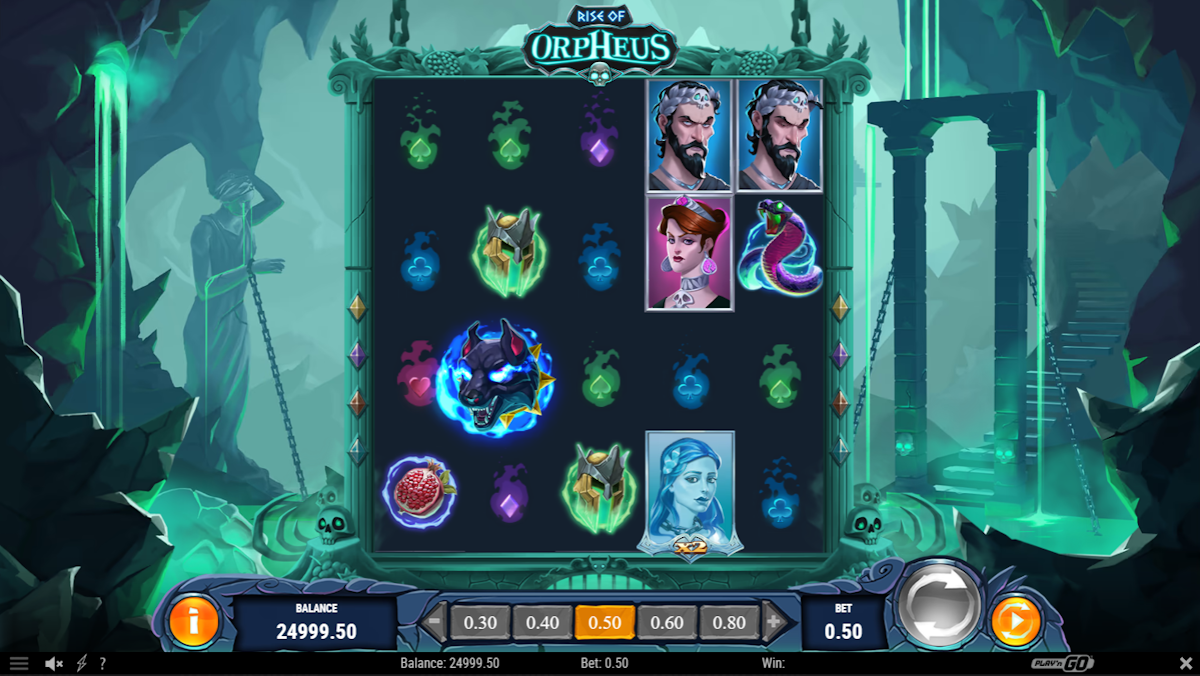Base game of Rise of Orpheus by Play’n GO