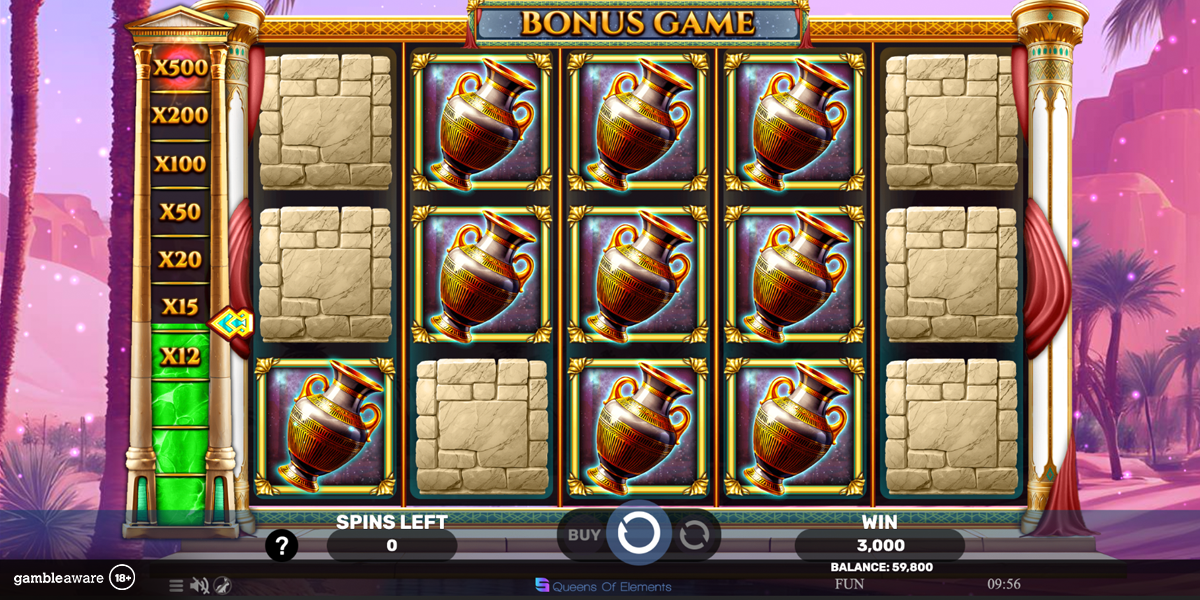 Bonus game in Queen of Oasis by Spinomenal