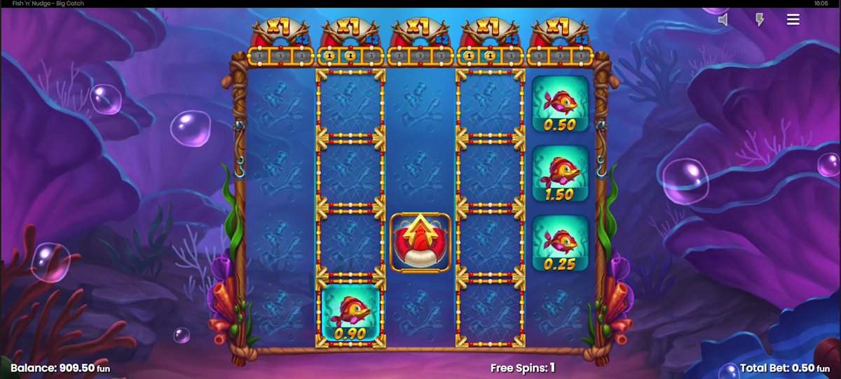 Free spins in Fish ‘n’ Nudge Big Catch by Push Gaming