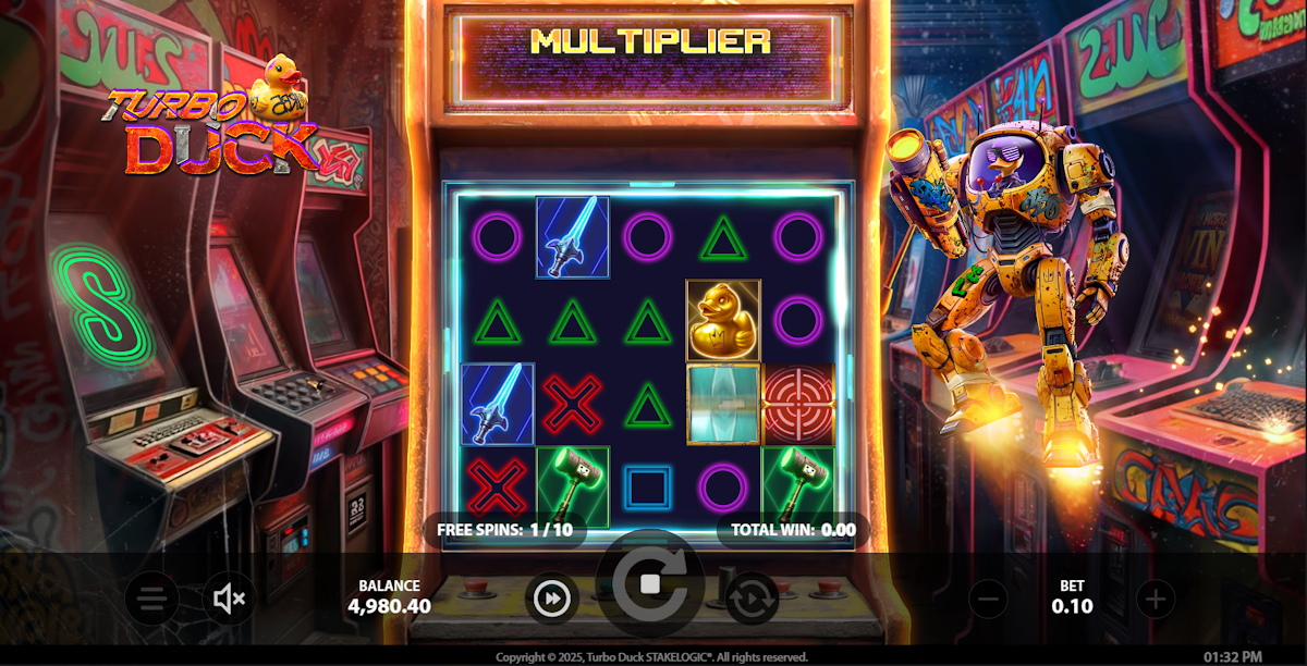 Free spins in Turbo Duck by Stakelogic