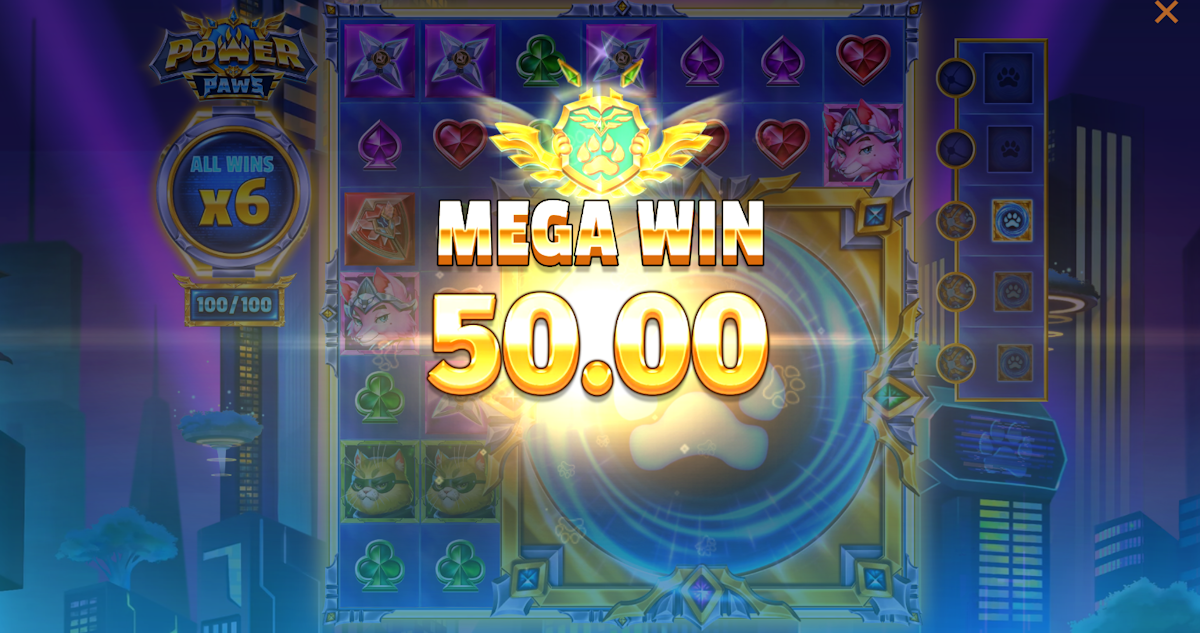 Mega win in Power Paws by Push Gaming