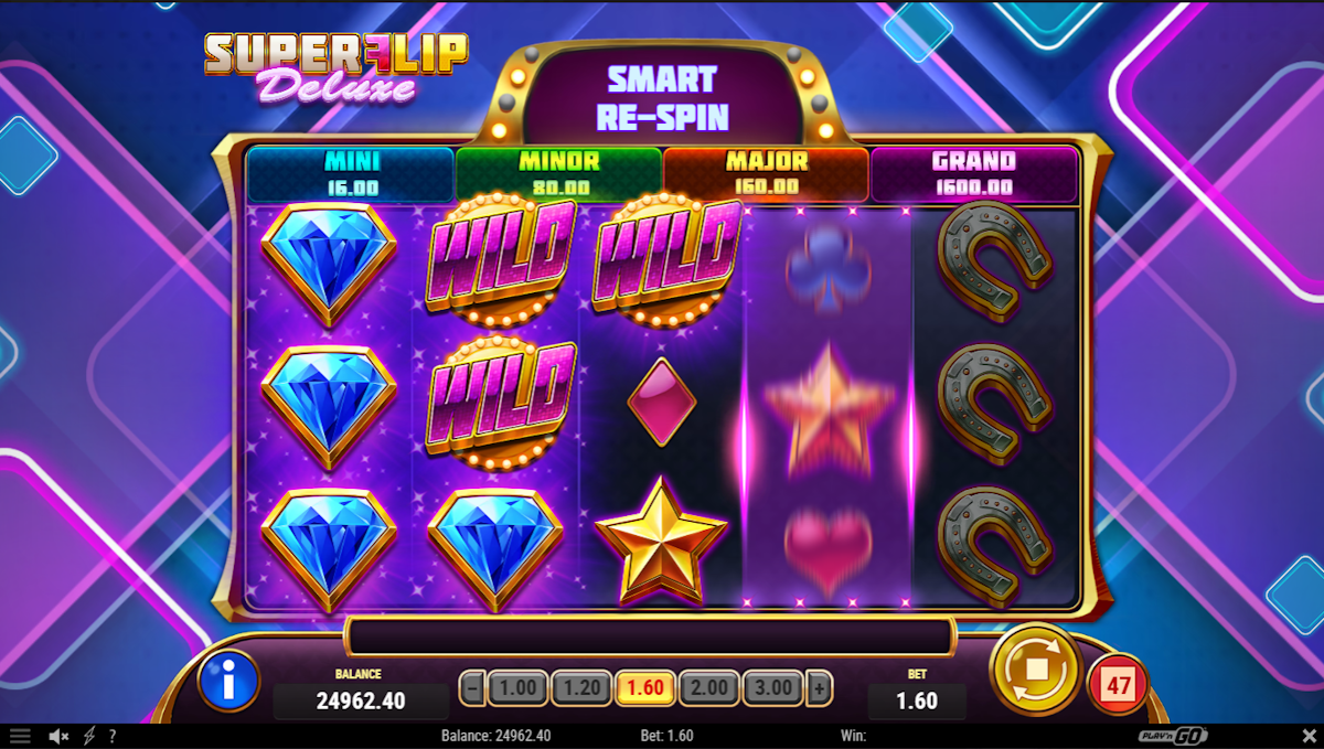 Smart re-spin in Super Flip Deluxe by Play’n GO