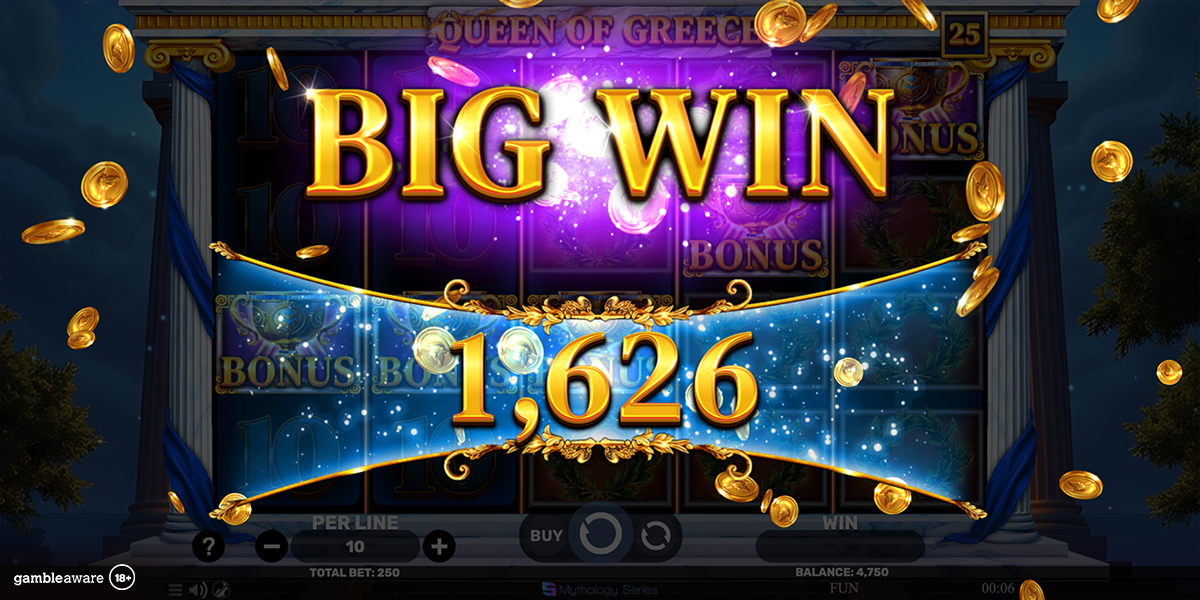 A big win in Queen of Greece by Spinomenal