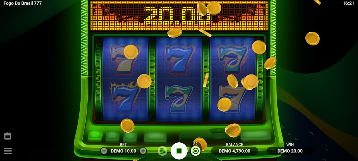 A win in Fogo Do Brasil 777 by Evoplay