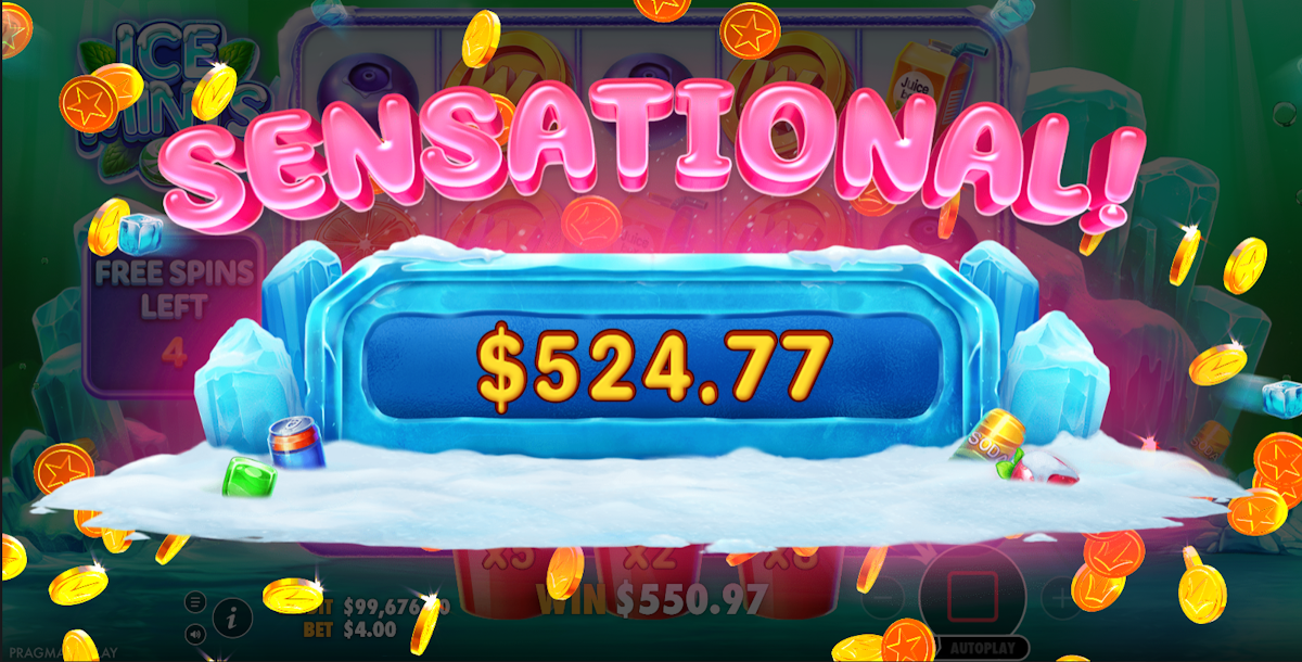 A win in Ice Mints by Pragmatic Play
