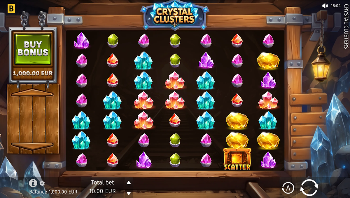 Base game in Crystal Clusters by BGaming