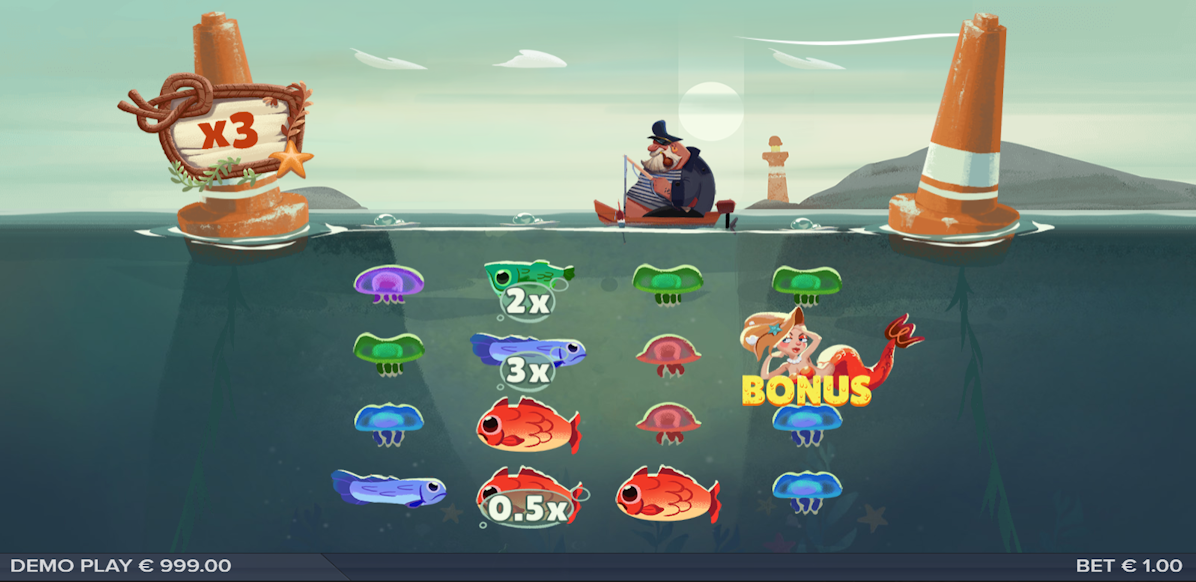 Base game in Fish and Bird by ELK Studios