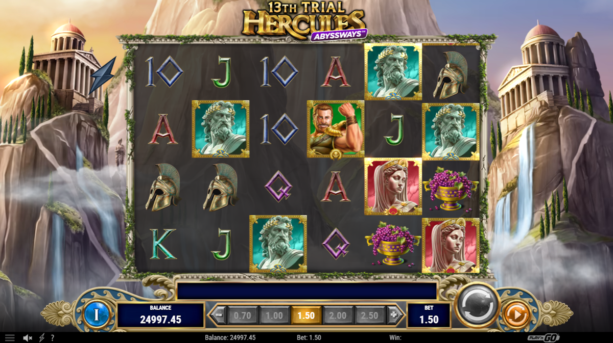 Base game of 13th Trial Hercules Abyssways™ by Play'n GO