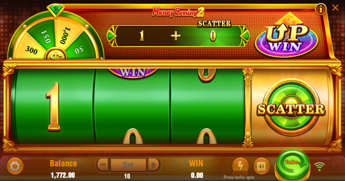 Base game of Money Coming 2 by TaDa Gaming