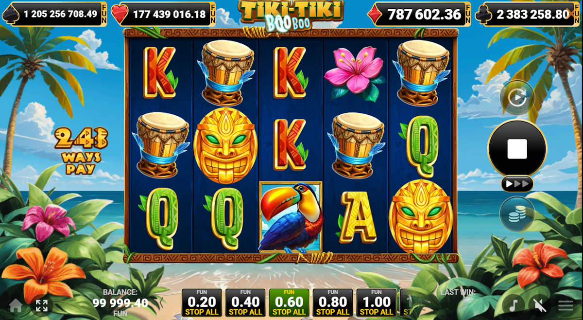 Base game of Tiki Tiki Boo Boo by Amusnet