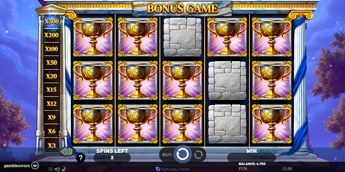 Bonus game in Queen of Greece by Spinomenal