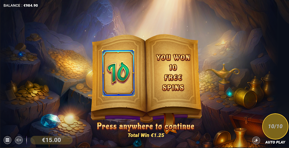 Free spin won in Book of Arabia by Wicked Games