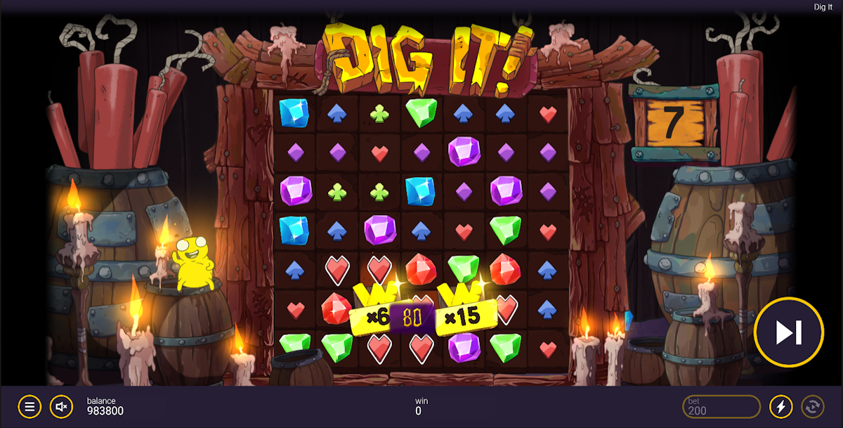 Free spins in Dig It by Peter & Sons