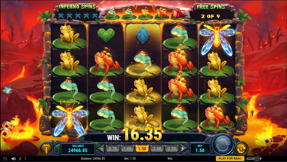 Free spins in Fire Toad 2 by Play'n GO