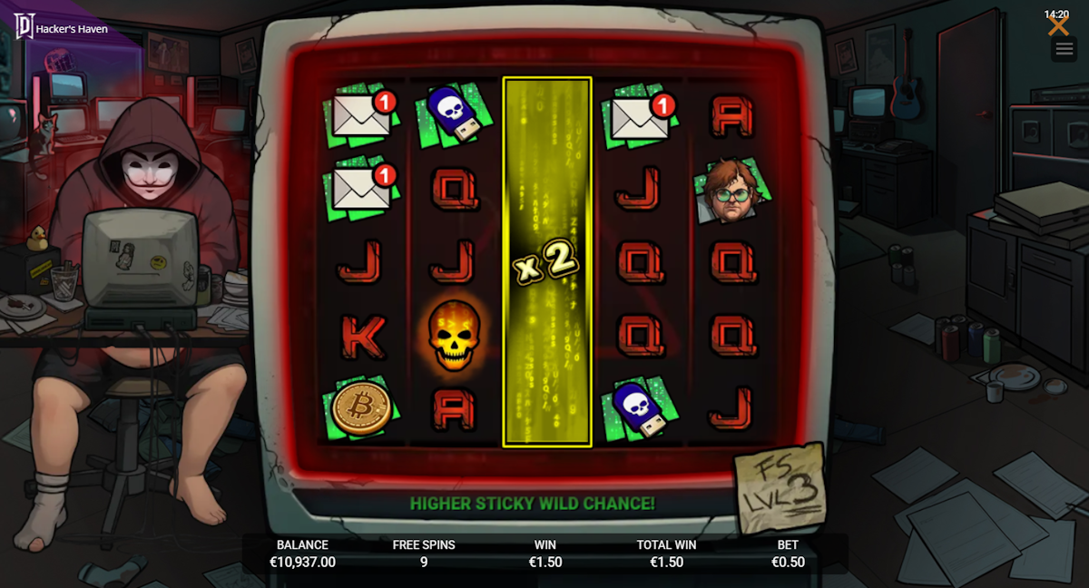 Free spins in Hacker’s Haven by DEGEN Studios