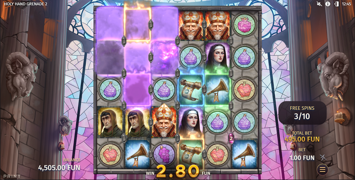 Free spins in Holy Hand Grenade 2 by Print Studios