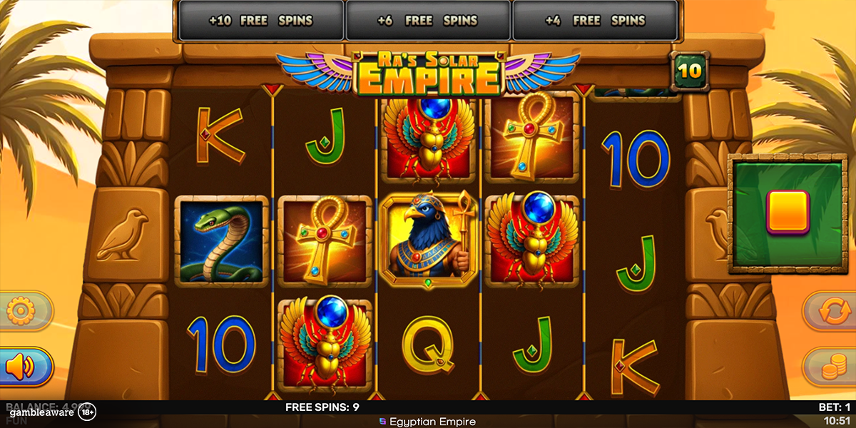 Free spins in Ra’s Solar Empire by Spinomenal
