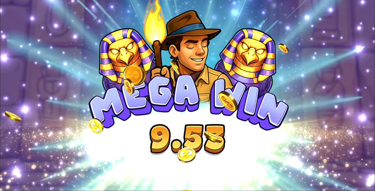 Mega win in Tomb of Mystery by Stakelogic