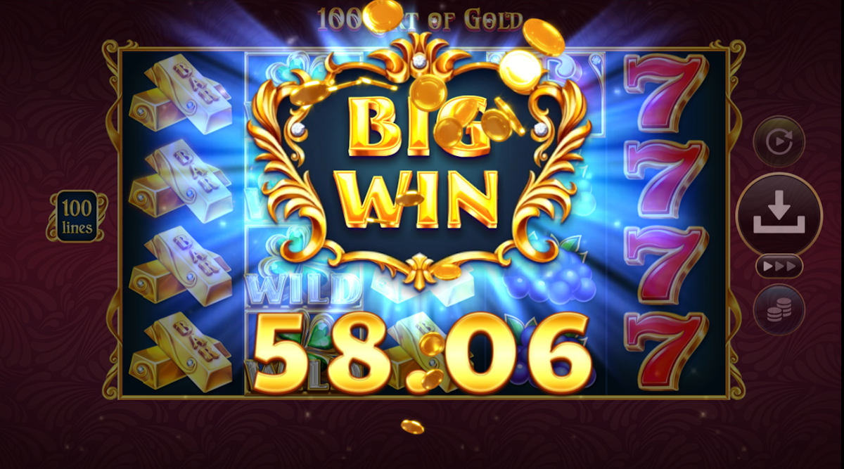 A big win in 100 Art of Gold by Amusnet