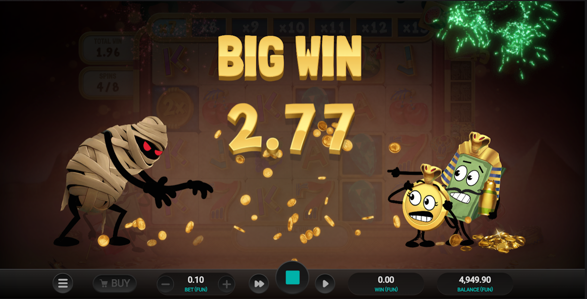 A big win in Bill & Coin 2 by Relax Gaming