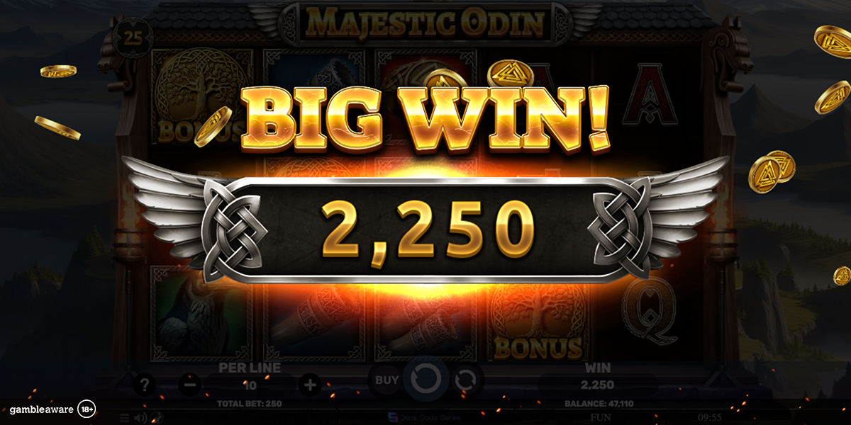 A big win in Majestic Odin by Spinomenal