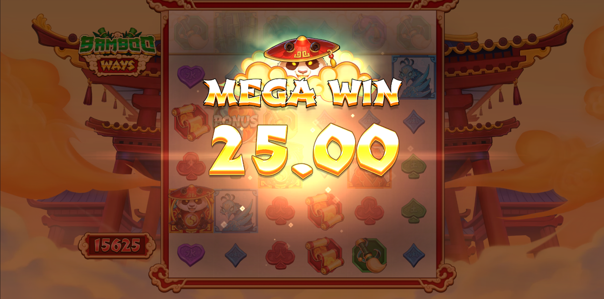 A mega win in Bamboo Ways by Push Gaming