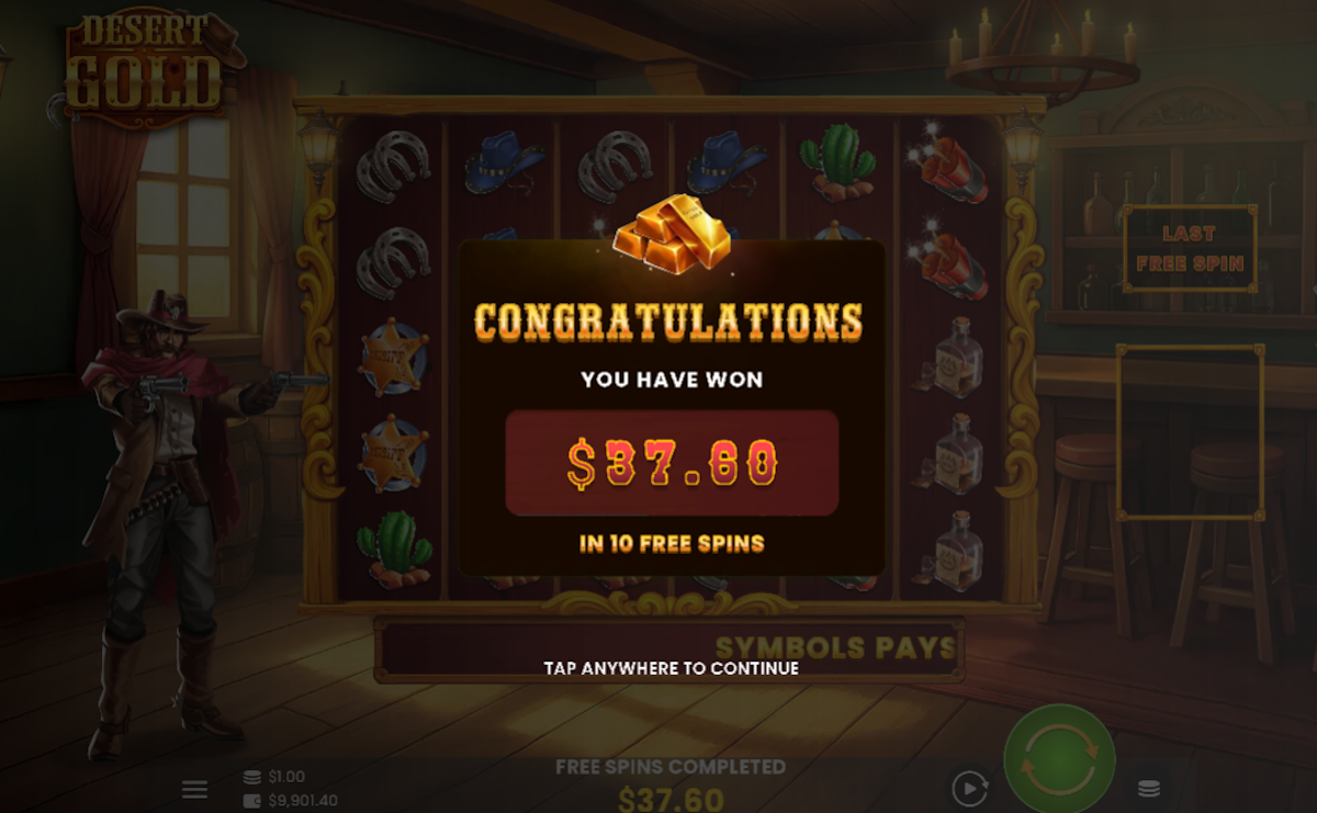 A win in Desert Gold by FBMDS