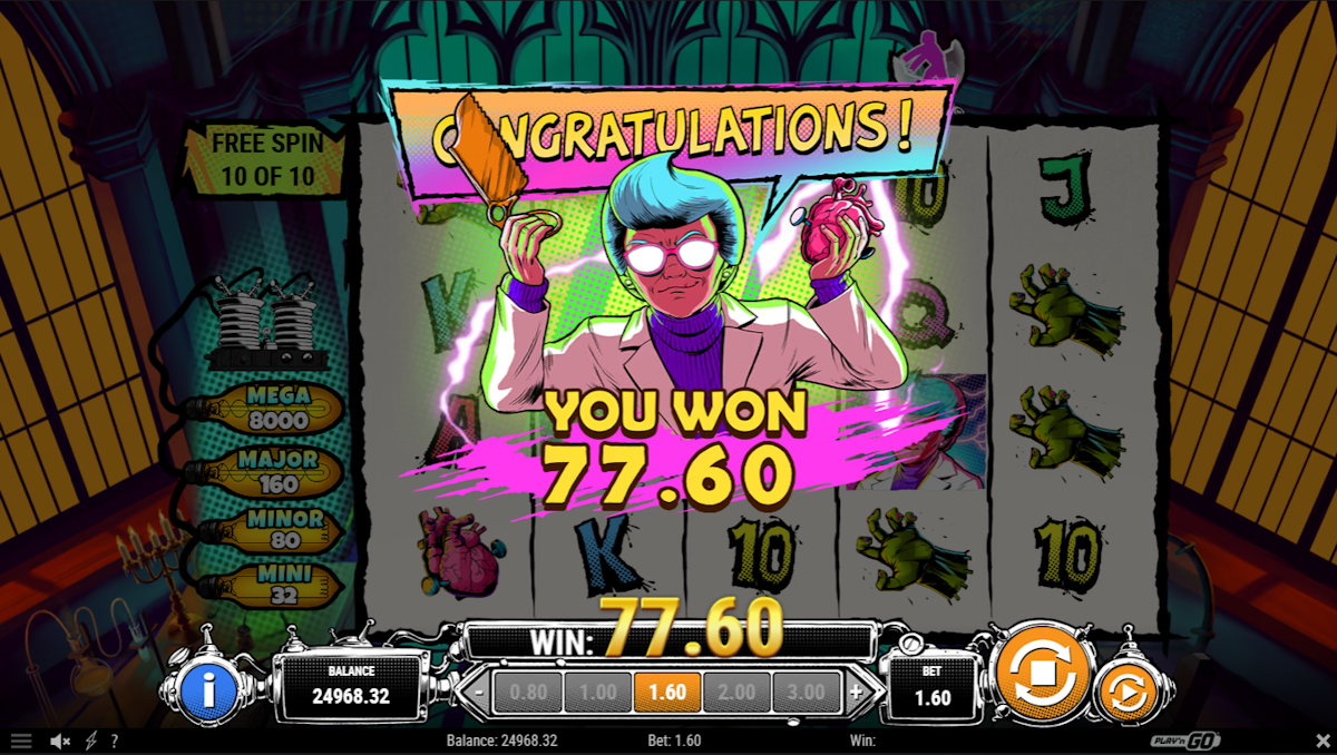 A win in Lab of Madness It’s a Wild! by Play'n GO