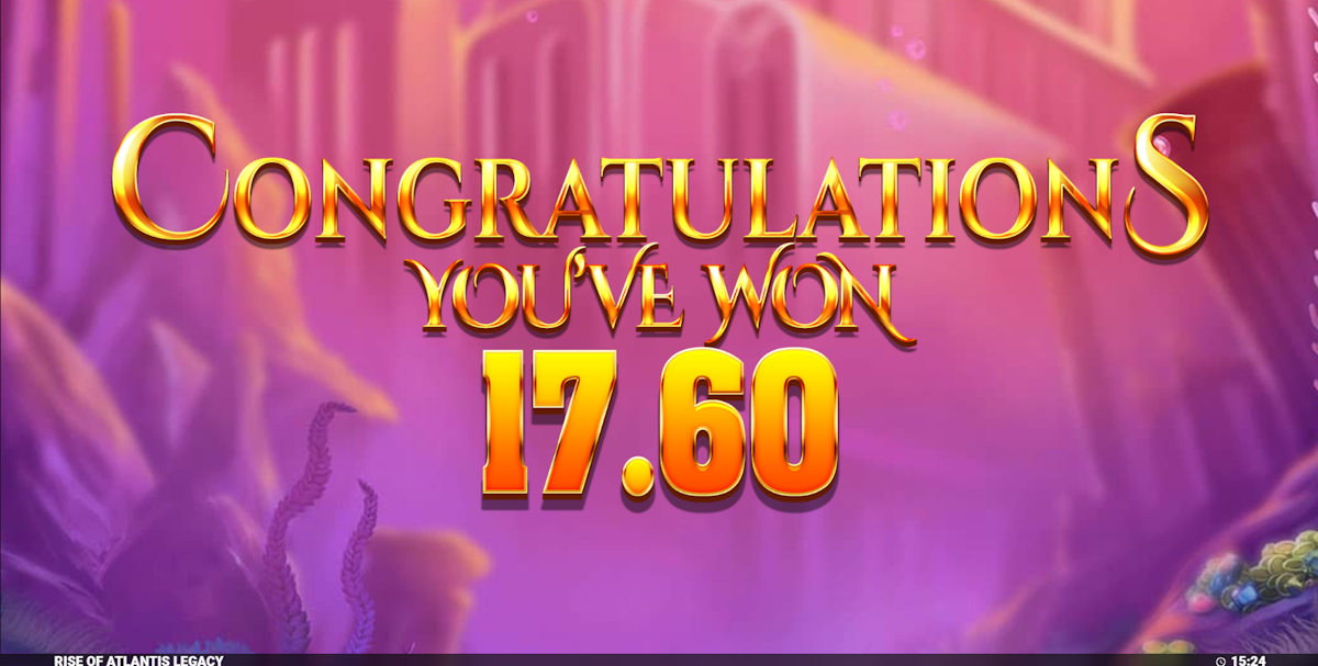 A win in Rise of Atlantis Legacy by Blueprint Gaming