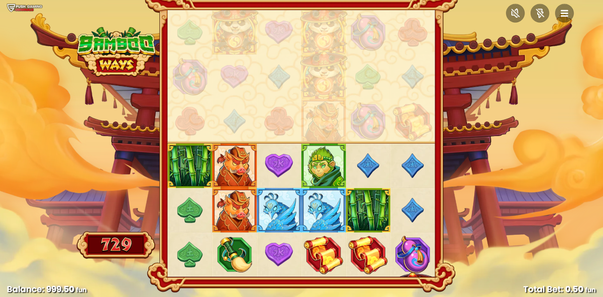 Base game in Bamboo Ways by Push Gaming