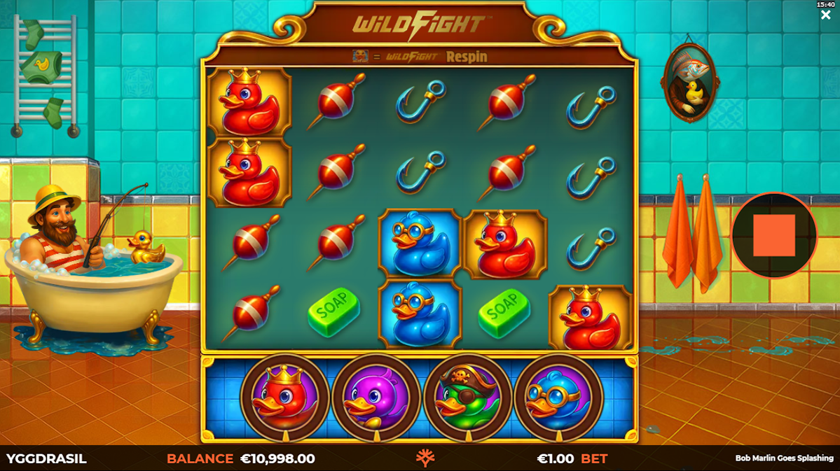Base game in Bob Marlin Goes Splashing by Yggdrasil