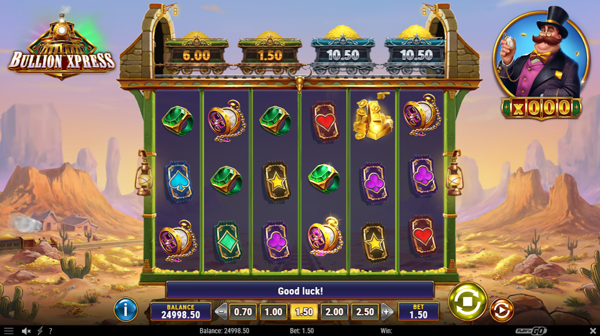 Base game in Bullion Xpress by Play’n GO