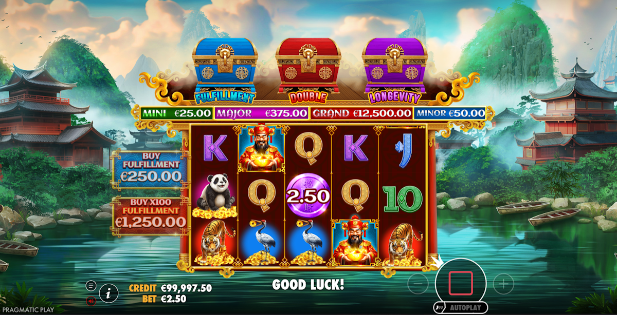 Base game in Chests of Cai Chen 2 by Pragmatic Play
