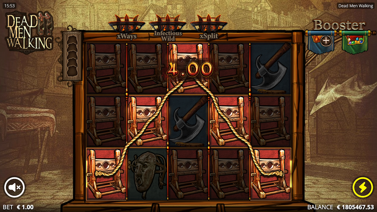 Base game in Dead Men Walking by Nolimit City