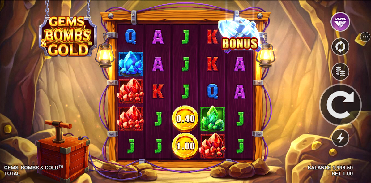 Base game in Gems, Bombs & Gold by Just For The Win
