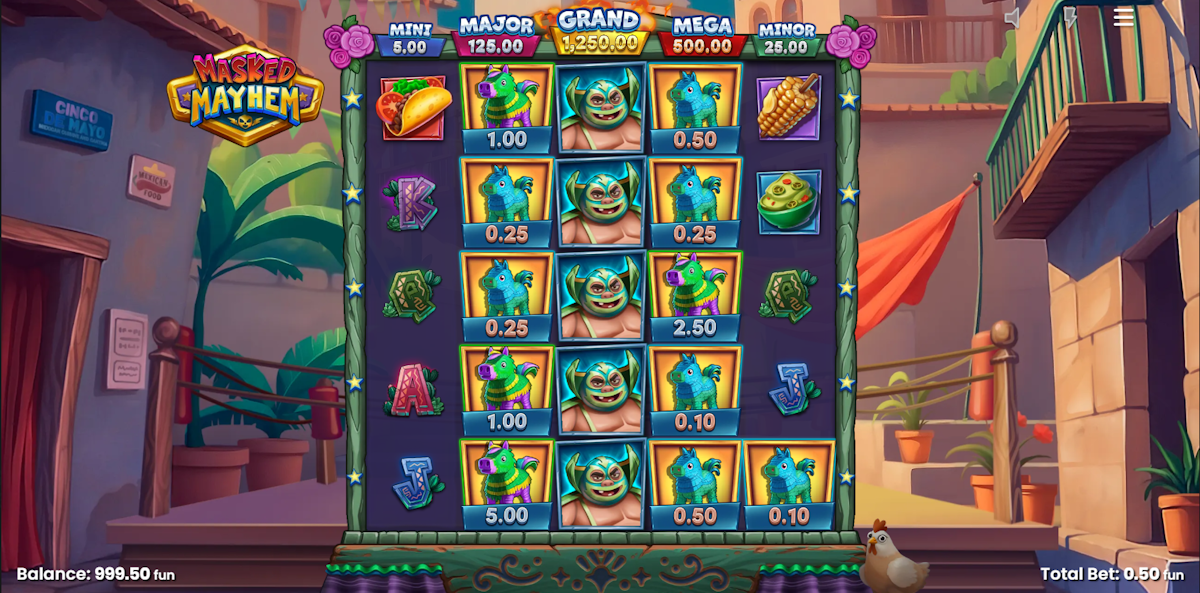 Base game in Masked Mayhem by Push Gaming