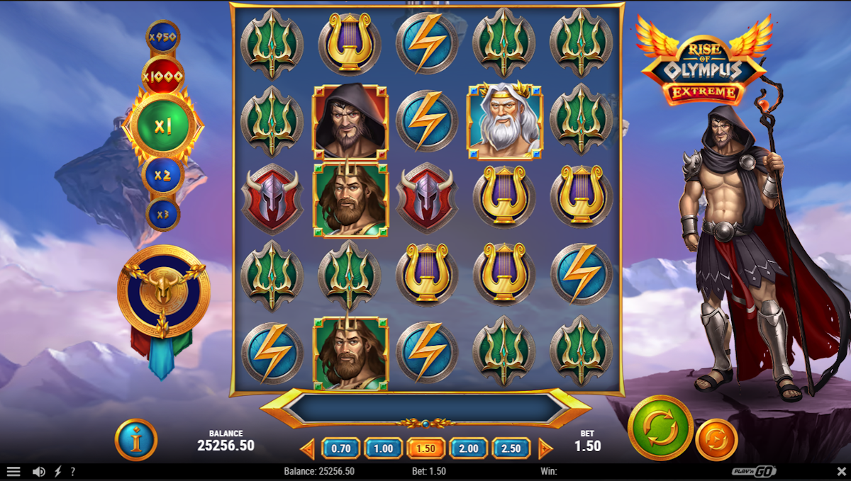 Base game in Rise of Olympus Extreme by Play'n GO