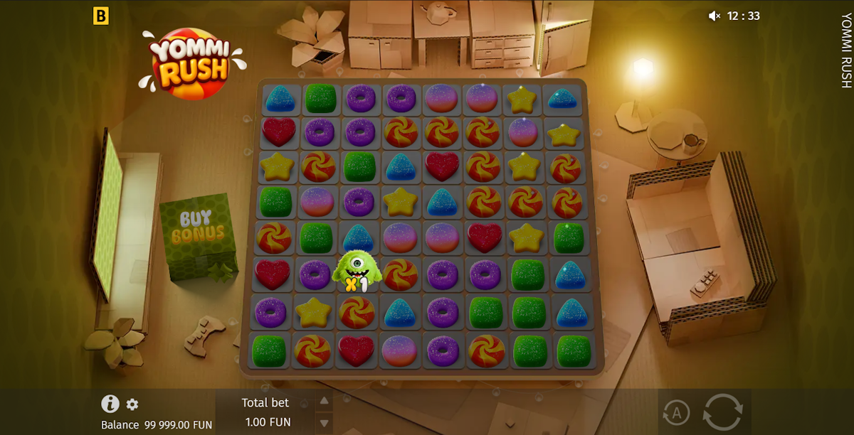 Base game in Yommi Rush by BGaming