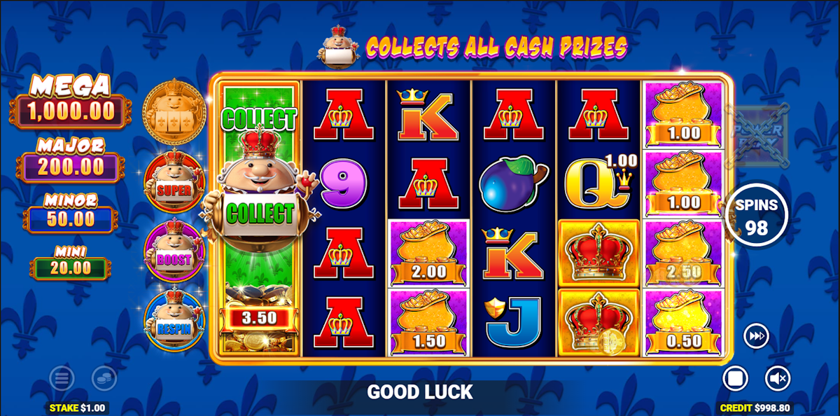 Collect feature in Reel King Riches by Blueprint Gaming
