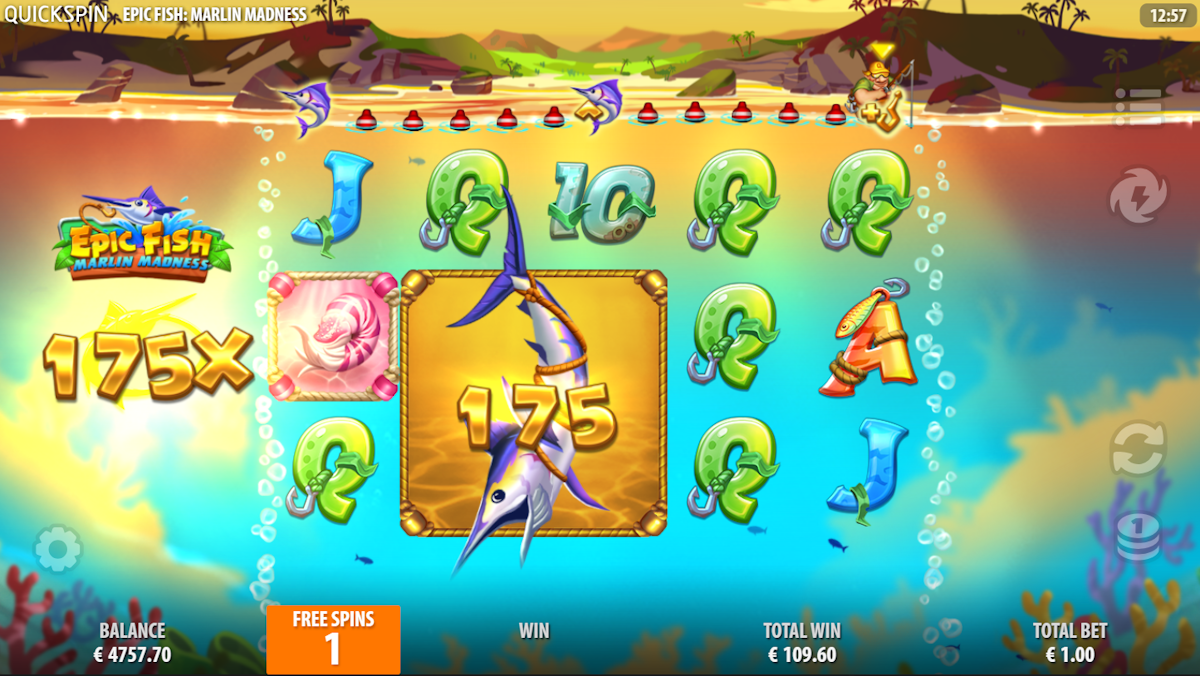 Free spins in Epic Fish Marlin Madness by Quickspin