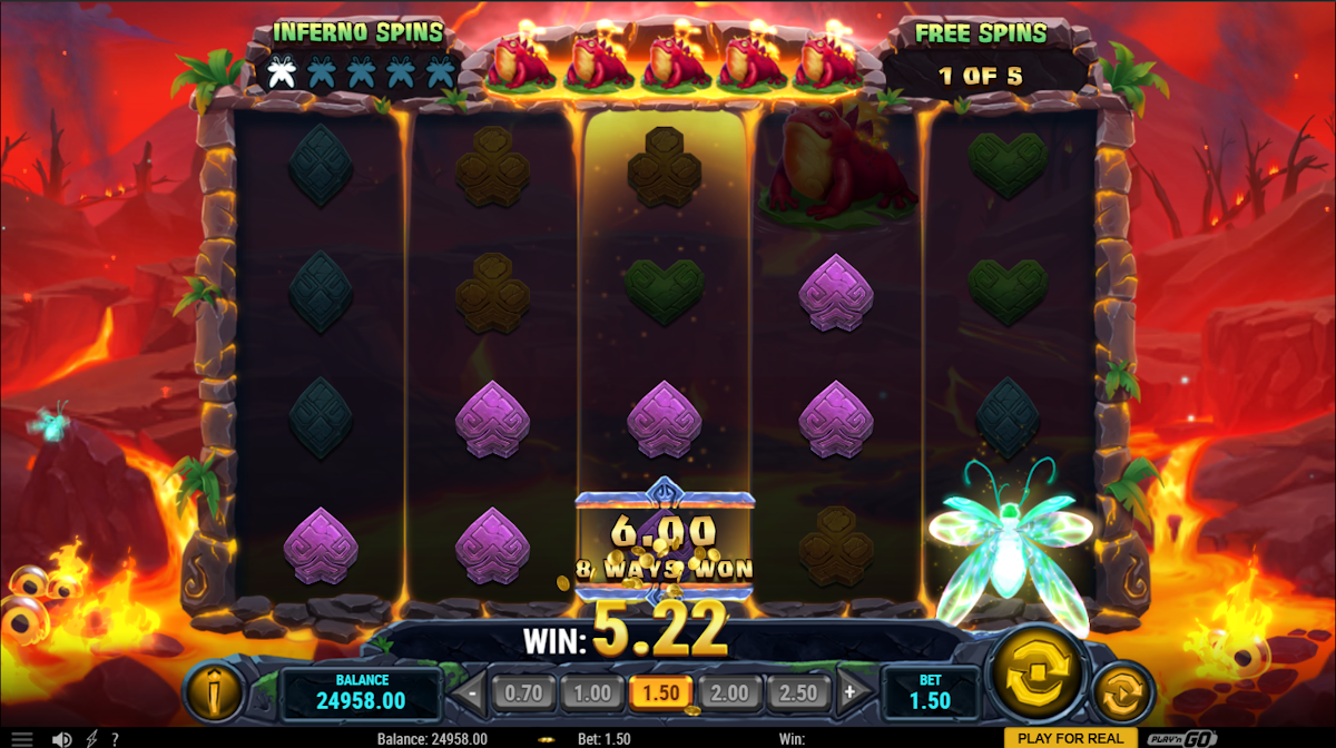 Free spins in Fire Toad 2 by Play'n GO