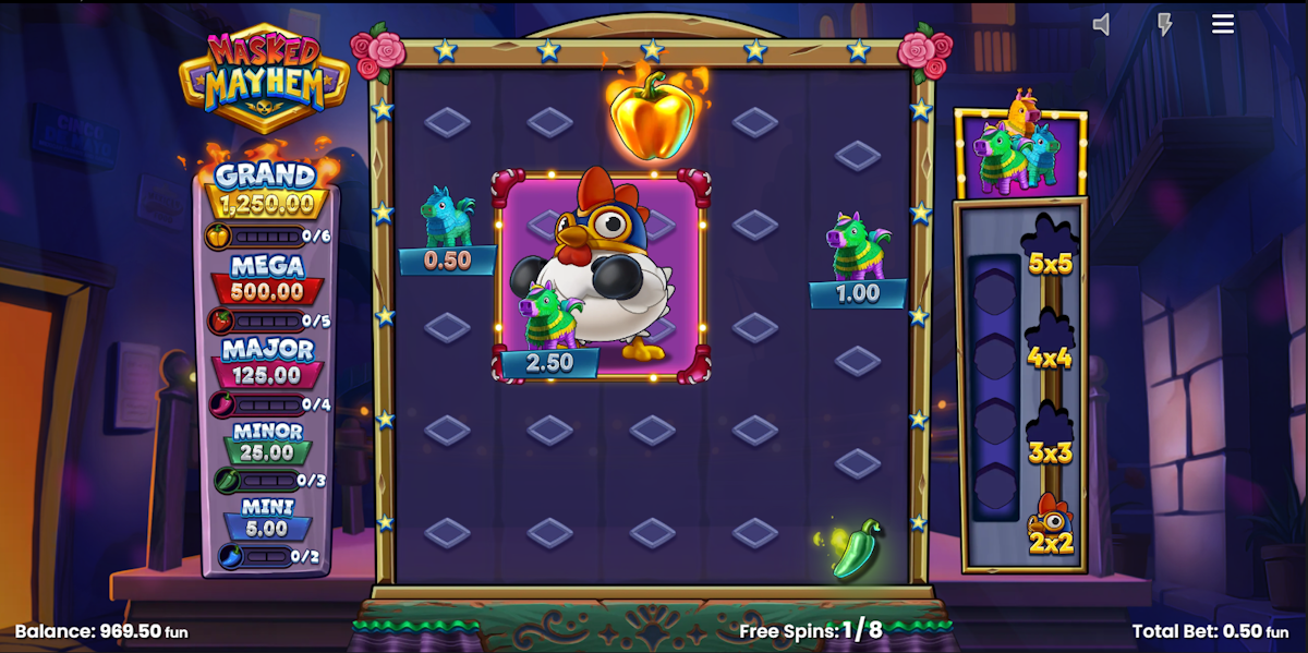 Free spins in Masked Mayhem by Push Gaming
