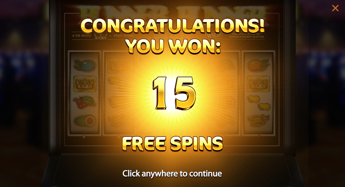 Free spins won in Runner Runner ClusterBreaker by Stakelogic