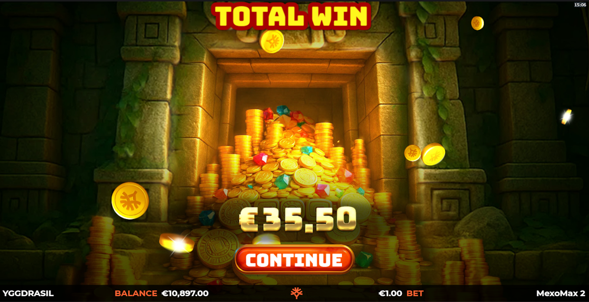 Total win in MexoMax2 by Yggdrasil Gaming