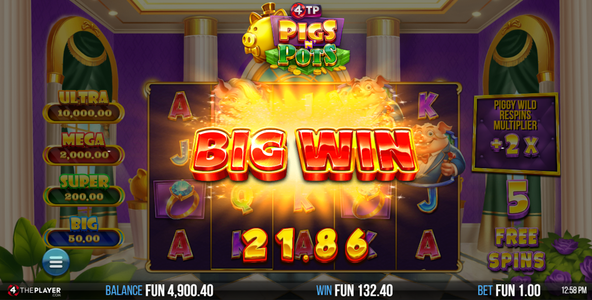 A big win in 4TP Pigs N’ Pots by 4ThePlayer