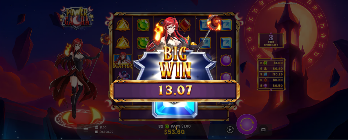 A big win in Power Gacha by FBMDS
