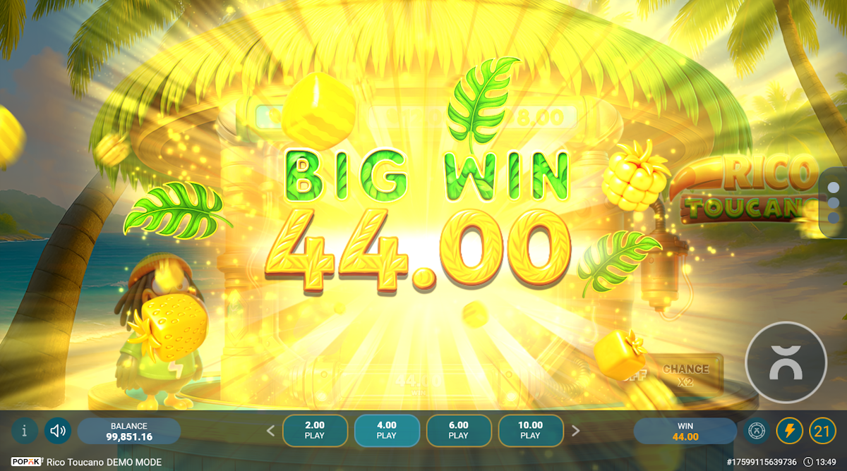 A big win in Rico Toucano by PopOK Gaming
