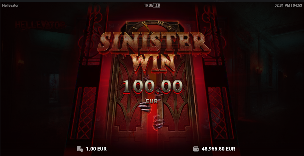 A sinister win in Hellevator by TrueLab