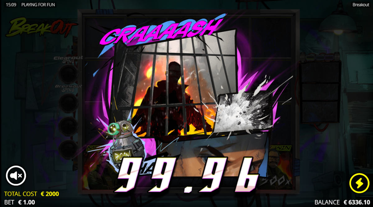 A win in Breakout by Nolimit City