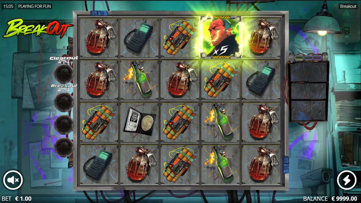 Base game in Breakout by Nolimit City